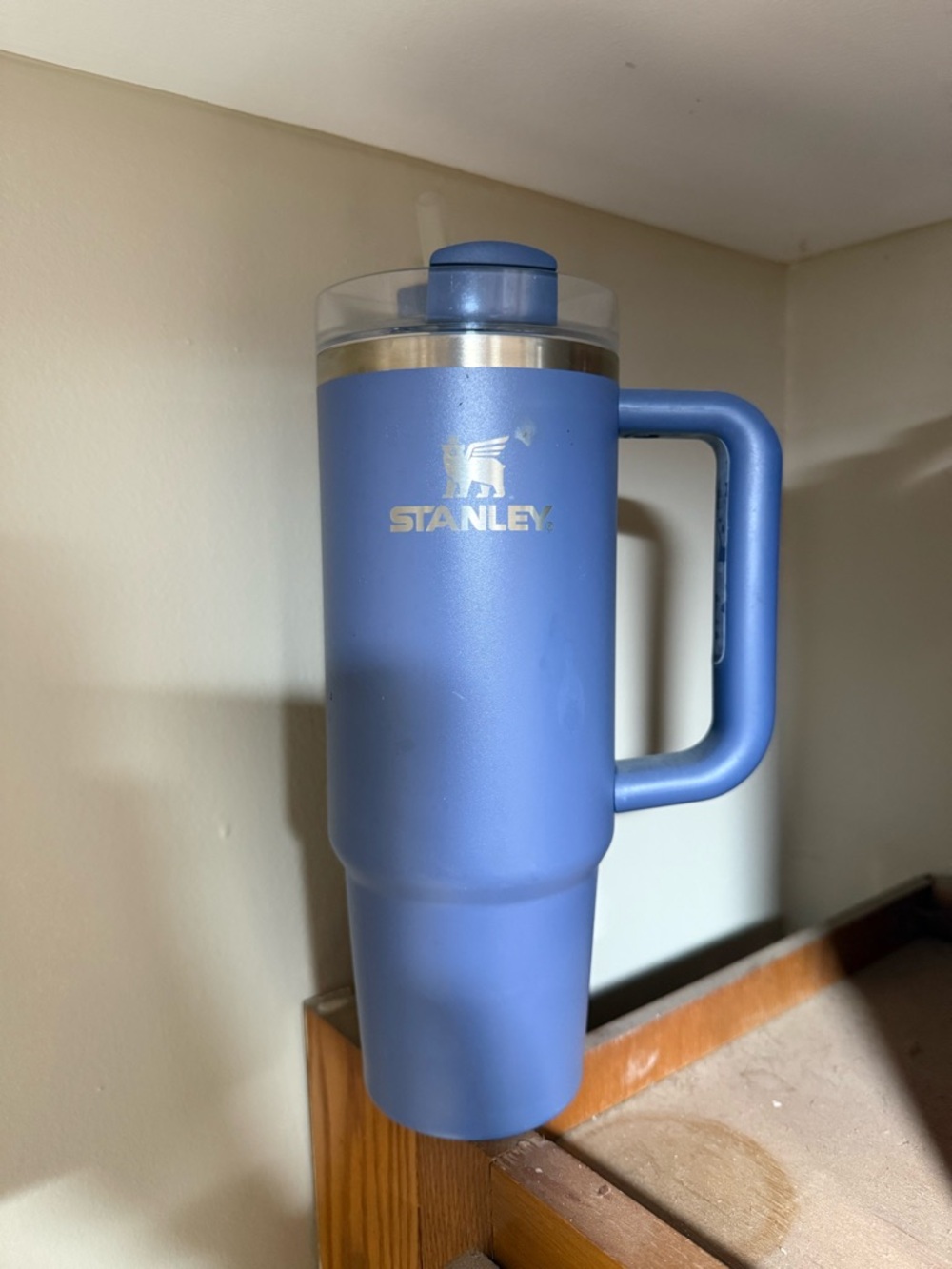 Stanley Matte Blue Insulated Mug with Handle and Lid 30oz